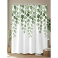 thumbnail image 4 of Shower Curtain Sage Green Eucalyptus Leaf Bathroom Curtains with Hooks, Waterproof Fabric Leaves Branch Bath Shower Curtains Set for Bathroom Bathtubs Decor 36x72 Inch, 4 of 8