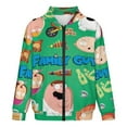 thumbnail image 3 of Family Guy Cartoon Teen Sweatshirts Zipper Hoodies Jacket Coat With Pockets Daily Hooded Hoody For Boys And Girls, 3 of 7