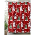 thumbnail image 2 of Christmas Shower Curtain Set ，Waterproof Fabric Shower Curtains Winter Snowman Christmas Tree Snowflakes Red Shower Curtains for Bathroom,Bathroom Decor 36"x78", 2 of 6