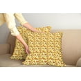 thumbnail image 2 of Ambesonne Abstract Throw Pillow Cover 2 Pack, Pixel Art Grunge Squares, 20", Pastel Yellow Paprika, 2 of 5