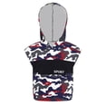 thumbnail image 3 of iiniim Débardeurs à Capuche pour Garçons Musculation Athlétique Sans Manches Camouflage Imprimé T-Shirt Gym Rouge Bleu 16, 3 of 5