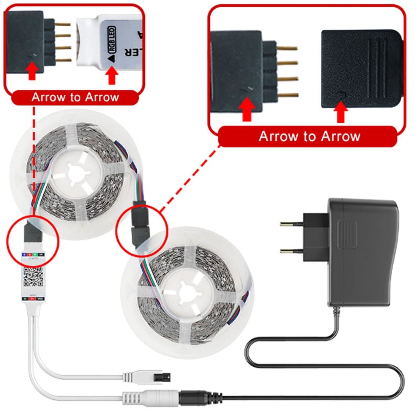POINTERTECK Waterproof 15M 900 LED RGB 2835 SMD Strip Light Flexible 12V Remote Power