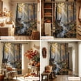 thumbnail image 6 of Forest Deer Shower Curtain Set - Standard 72" x 72" Washable Bathtub Curtain with 12 Hooks, Modern Country Trees Branch Elk Landscape Waterproof Fabric Stall Shower Curtains for Bathroom Décor, 6 of 8