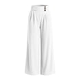 thumbnail image 7 of Sevevn Women's Soft Thick Vertical Rib Wide Leg Casual Pants High Waist Pleated Design With Side Pockets Fall Daily Wear Pants, 7 of 7