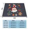 thumbnail image 4 of XMXT Throw Blanket, Christmas Cartoon Elements Machine Washable Blankets for Sofa, 60 x 50 inches, 4 of 9