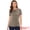 Brown, variant on Women's Cowl Neck Ruched Short Sleeve Tops with Button Decor XS Burgundy