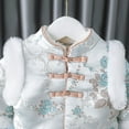 thumbnail image 5 of KAUOD Toddler Girls Lined Fleece Tulle Dress Baby Cute Lace Embroidery Thick Warm Fall Winter Dress Coats Padded Plush Skirts, 5 of 8