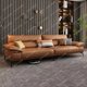 thumbnail image 4 of Leather Sofa First Layer Cowhide Modern Living Room Nordic Light Luxury Straight Row Leather Sofa My Lux Decor Round, 4 of 6