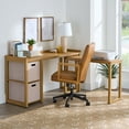 thumbnail image 7 of Better Homes & Gardens Ezra Modular L Desk with 2-Cube Storage, Light Honey Finish, 7 of 7