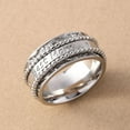 thumbnail image 6 of Anxiety Ring for Women 925 Sterling Silver Best Mom Spinning Spinner Rings for Men Oxidized Concave Boho Jewelry Band Meditation Stress Relief Birthday Christmas Gifts Size 11 Women, 6 of 6