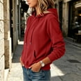 thumbnail image 6 of Warop Women's Oversized Hoodies Knitted Sweatshirt Long-Sleeve Drawstring Pullover with Pockets Fall Winter Clothes, 6 of 6