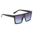 thumbnail image 4 of Paquete de 2-6 gafas de montura cuadrada de moda para hombres y mujeres UV400 montura negra azul 2 piezas, 4 of 8