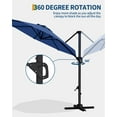 thumbnail image 5 of Kselythan 10FT Outdoor Cantilever Umbrella Patio Umbrella with Base ncluded Market Offset Umbrella Sun Shade Windproof with 360-Degree Rotation for Patio Garden Deck Pool, 5 of 7