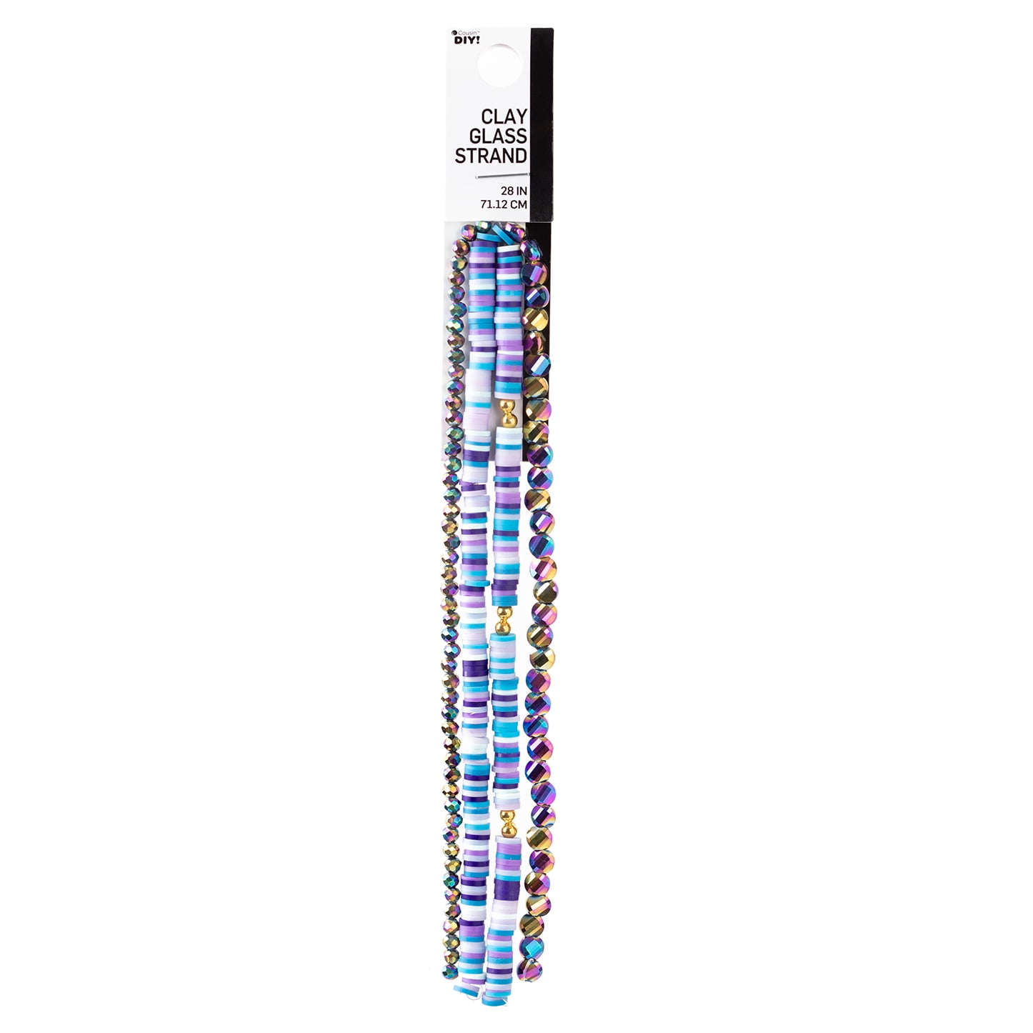CousinDIY Jewelry Making 4-Strand Bead Kit With Heishi, Rainbow Glass Rondelle and Coin Beads