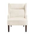 thumbnail image 2 of Contemporary Beige Wingback Chair for Bedroom | Enhances the Ambiance of Living Spaces | Plywood Frame and Attached Cushions | Solves the Issue of Hard - to - find Comfortable Chairs, 2 of 6
