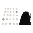 thumbnail image 1 of Abastado Juego de 25 piedras de runas naturales, exquisitas runas talladas, piedras de meditación para oración, adivinación, curación, cristal blanco, 1 of 8