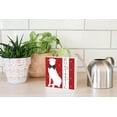 thumbnail image 4 of Dogtastic Red Lattice Dog Bow 5 x 5 Wood Tabletop Sign Plaque, 4 of 4
