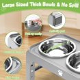 thumbnail image 4 of Soporte elevado para cuencos AIRMX para perros, ajustable con 2 piezas de acero inoxidable, 4 of 8