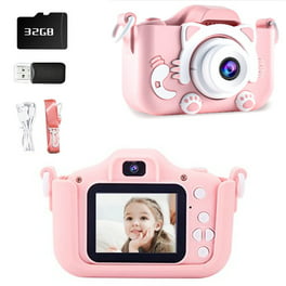 Kids Camera Toys for 3-12 Year Old Boys Girls Digital Camera for Toddler with 1080P Video Chritmas Birthday Festival Gifts for Kids Selfie Camera for Kids with 32GB Memory Card Pink