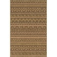 thumbnail image 1 of Unique Loom Outdoor Modern Stripes Rug 3' 3 x 5' Rectangle Light Brown/Brown, 1 of 1