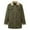 Army Green, variant on Men's Winter Lapel Cargo Military Trucker Work Long Fleece-Lined Cotton Jacket Coat Color:Army Green Size:S