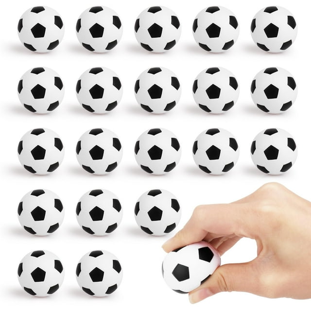 Waenerec Mini Pelotas Antiestrés de Fútbol de Espuma Paquete de 20 unidades de 6 cm