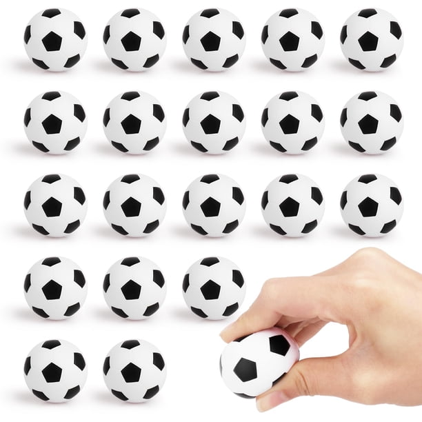 Waenerec Mini Pelotas Antiestrés de Fútbol de Espuma Paquete de 20 unidades de 6 cm