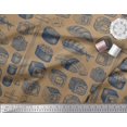 thumbnail image 3 of Soimoi Polyester Crepe Fabric Grains & Fish Food Print Sewing Fabric Yard 52 Inch Wide, 3 of 3