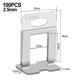 thumbnail image 2 of 100pcs 35*35mm Tile Leveler Leveler Positioner Leveling Aids Masonry Paving Floor Tile Plastic Transparent, 2 of 11