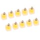 thumbnail image 1 of 10pcs Colgante De Cuadrados Multicolores Fabracación Collar , Gargantilla Colgante De Manualidades Amarillo Salvador Colgante cuadrado de cristal mate, 1 of 10
