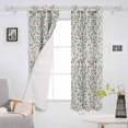 thumbnail image 3 of Hokiten Green Botanical Christmas Blackout Curtains | Light Blocking Print Window Curtains, Watercolor Xmas Berry Red Thermal Insulated Window Drapes for Living Room Kitchen (2 Panels, 84"W x 84"L), 3 of 7