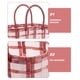 thumbnail image 3 of Bolsa de playa tejida de plástico, tejida a mano, para mujer, informal, reutilizable, para compras de comestibles, verduras, con asas, 3 of 7