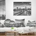 thumbnail image 3 of Designart Beautiful Black and White London View - Cityscape Throw Pillow - 16x16, 3 of 4