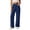 *Dark Blue, variant on VBVC Women's Wide Leg Jeans with Pockets , Elastic Waist Pull On Denim Pants For Women, XS-XL
