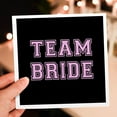 thumbnail image 7 of 3drose, Team Bride - Girly Pink Text on Black - Bachelorette Party or Hen Night Gifts - Pre-wedding Fun, 6 Greeting Cards with Envelopes, 7 of 7