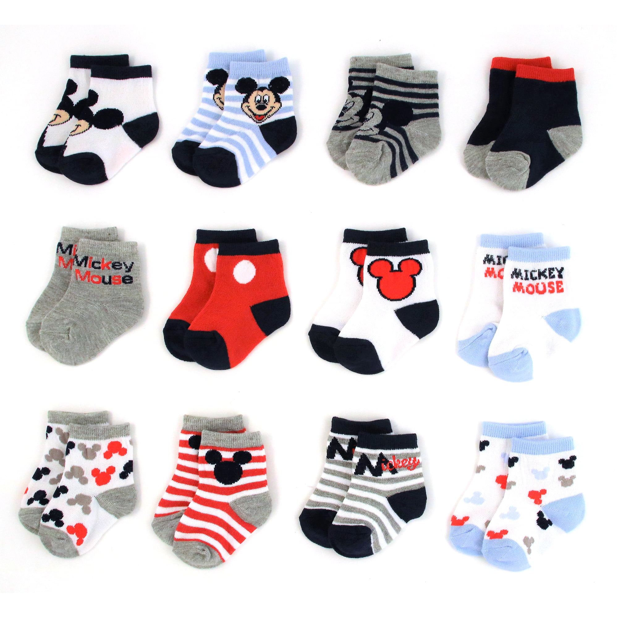 BABY Socks 3 Pk Sox GRIP or PLAIN SOLE 0-6m 6-12m or 12-24m Cute Boy & Girl NEW 