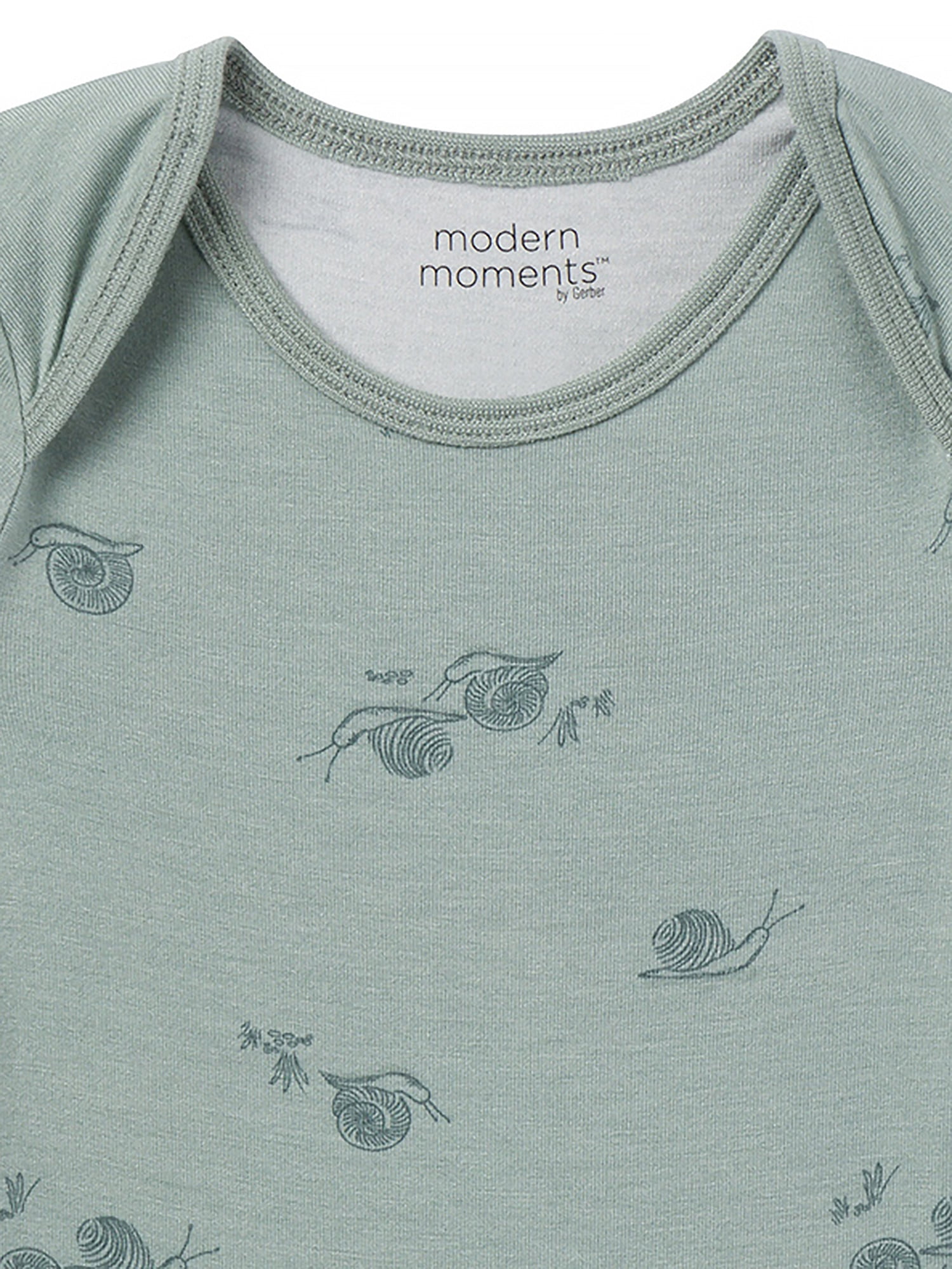 Modern Moments by Gerber Baby Neutral Super Soft Viscose Short Sleeve Bodysuits, 2-Pack, Sizes 0M-12M