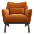 thumbnail image 1 of Fauteuil d'Appoint en Velours Orange Style Mobilier Moderne Mi-Siècle Piedmont, 1 of 7
