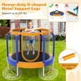 thumbnail image 6 of Costway Mini Trampoline with Enclosure for Kids, Blue/Orange, 48.00" x 48.00" x 39.50", 6 of 7
