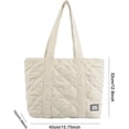 thumbnail image 6 of Corduroy Tote Bag Quilted Bag for Women Cute Aesthetic Hobo Handbag Work Shoulder Bag Puffy Padded Everyday, 6 of 6