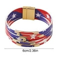 thumbnail image 3 of SLYNSHome 4th of July Decorative Patriotic Bracelets for Women,Independence Day American Flag Red White Blue Charm Bracelet Jewelry, 3 of 7