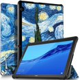 thumbnail image 1 of Case For Huawei Mediapad T5 10, Ultra Lightweight Flip With Stand Function And Built-In Magnet High-Quality Pu Leather Protective Cover For Huawei Mediapad T5 10 10.1 Inch 2018 (Sky), 1 of 6