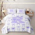thumbnail image 2 of Manfei Aesthetic Coquette Bow Quilt Full For Kids,Letter R Monogram Letter Full Bedspread Sets For Girl,3-Piece, 2 of 7