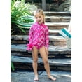 thumbnail image 2 of Barbie Girls Swimsuit Long Sleeve Rash Guard One Piece Half Zip Quick Dry Bathing Suit Sizes 6-7Y, 2 of 11