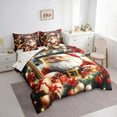 thumbnail image 3 of Feelyou Kids Santa Claus Bedding Comforter Set 7pcs, Glitter Xmas Dots Queen Bedding Sets, Dreamy Winter Christmas Reversible Queen Sheet Sets, Luxury Bedroom Decor, 3 of 7