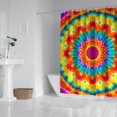thumbnail image 2 of Colorful Tie Dye Mandala Pattern Shower Curtain 72"x72" ,Bathroom Decorative Shower Curtains Set with 12 Hooks,Modern Waterproof Washable Shower Curtain, 2 of 6