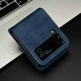 thumbnail image 3 of TECH CIRCLE for Samsung Galaxy Z Flip 6 5G Case, Galaxy Z Flip 6 PU Leather Card Slots Case Ultra Thin Slim Durable Protective Phone Cover for Samsung Galaxy Z Flip 6 5G,Blue, 3 of 7
