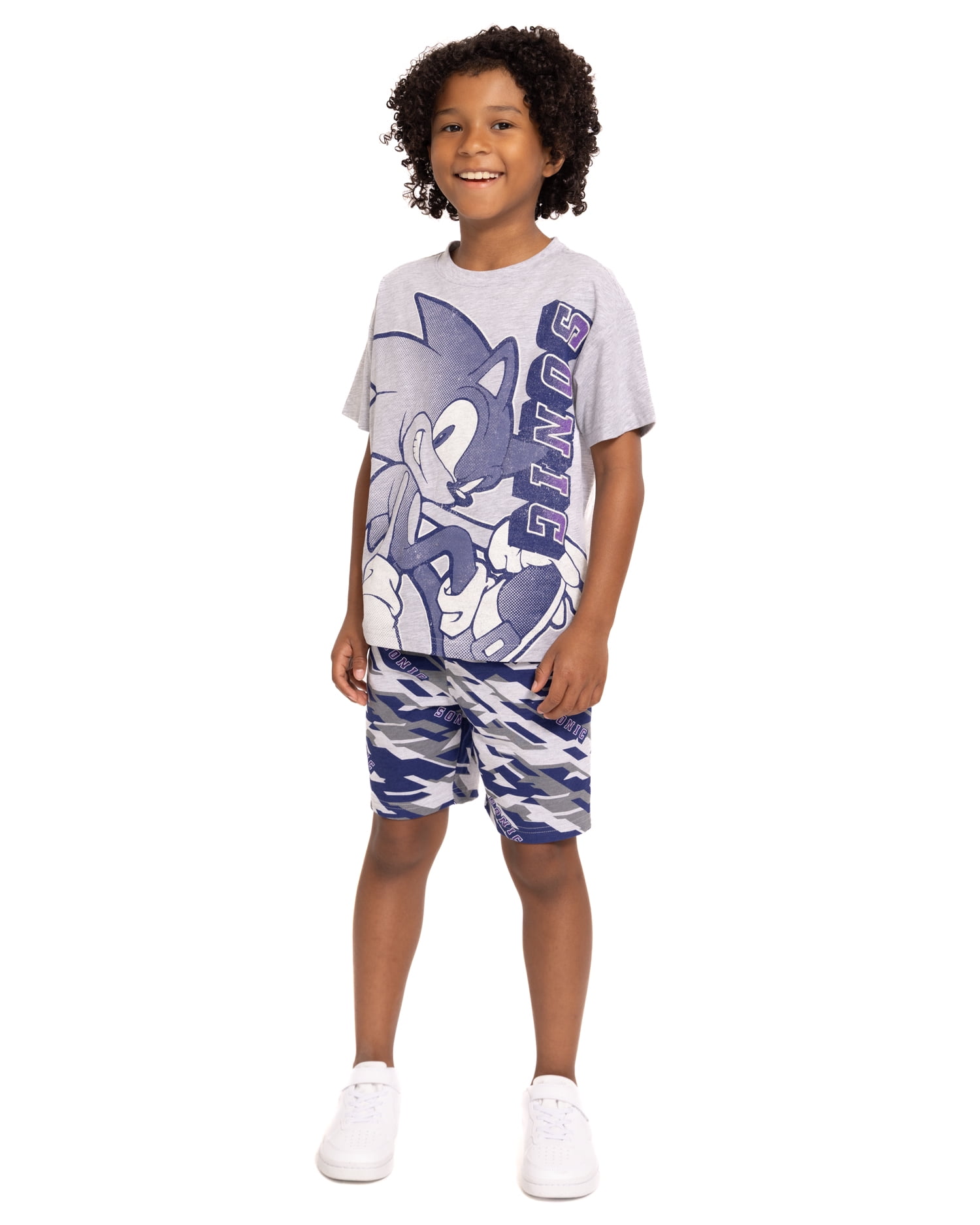 Sonic the Hedgehog Boys Graphic Tee with Short Sleeves and Shorts Set, 2 Piece, Sizes 4-16