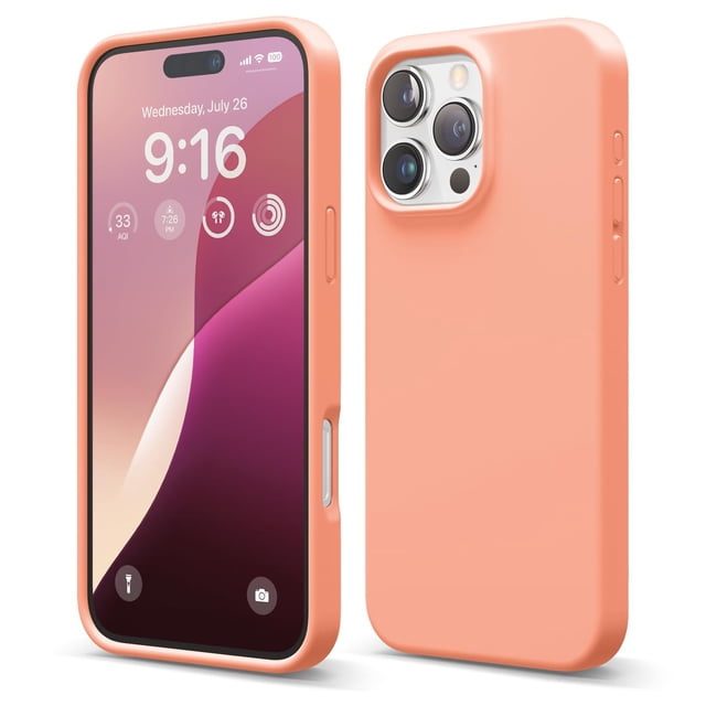 Funda de teléfono Elago compatible con iPhone 16 Pro Max Salmon