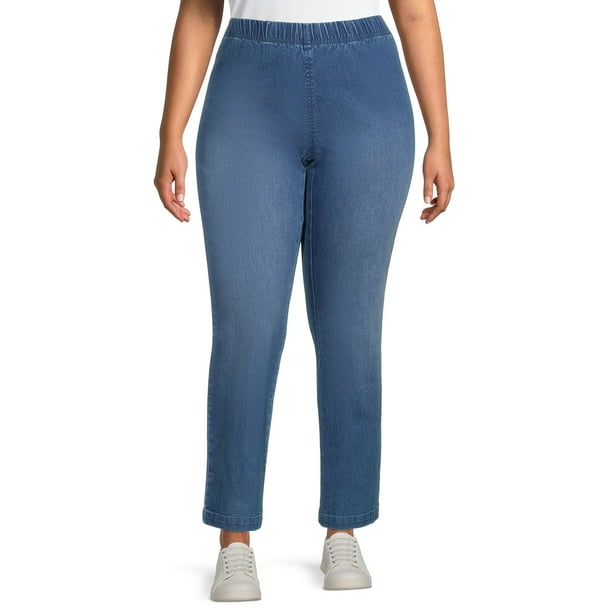RealSize Women's Plus Size Pull-On Bootcut Jeans - Walmart.com